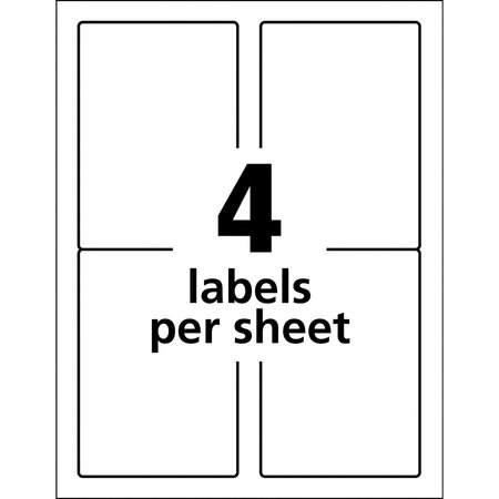 Avery Avery® Durable ID Labels with TrueBlock® Technology, 61532, Laser, 5" x 3-1/2", White, Pack of 200 7278261532
