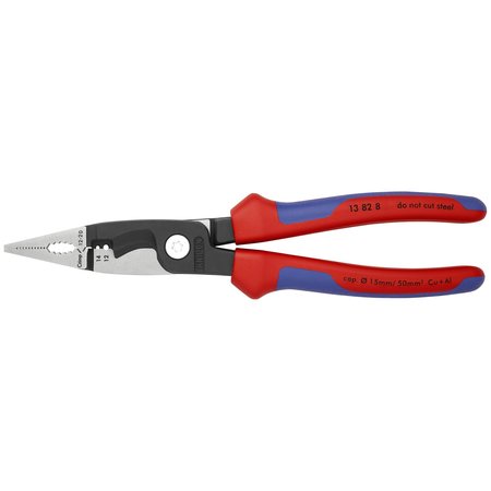 Knipex Wire Strippers, 8" 6-in-1 Electrical Ins 13 82 8 SBA