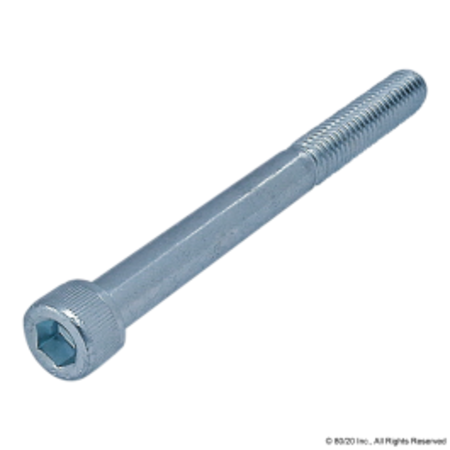 80/20 M8-1.25 Socket Head Cap Screw, Blue Zinc Plated Steel, 80 mm Length 13-3958