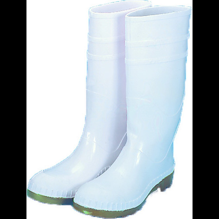 MUTUAL INDUSTRIES 16" Pvc Wht Sock Steel Toe 7 14504-2-7