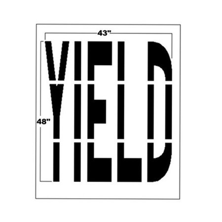 NEWSTRIPE Stencil, 48", Federal YIELD, 1/16",  10001101