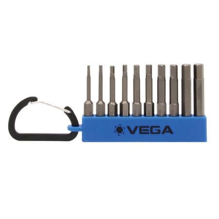 VEGA Hex Driver Bit Set, 4 in Length, S2 Steel 150HMCS10