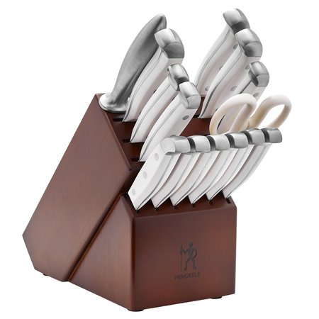 ZWILLING J.A. HENCKELS Knife Block Set, 15-pc, White Handles 15270-015