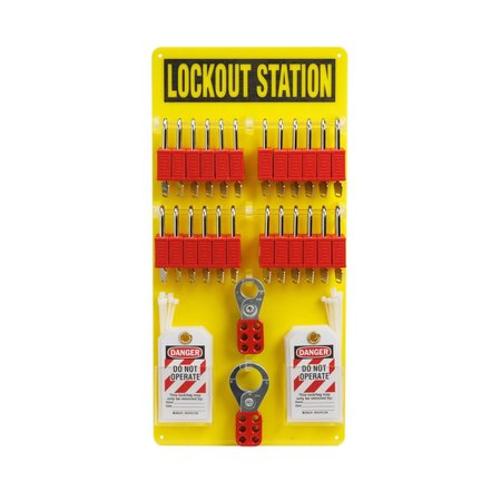 BRADY Lockout Station, 0.035" D, 23.5" H, 11.5" W 153688