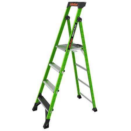 LITTLE GIANT LADDERS Stepladder, 6ft H, 1"W Platform, 375 lb Cap 15406-001