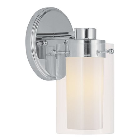 LIVEX LIGHTING Manhattan 1 Light Polished Chrome Bath Vanity 1541-05