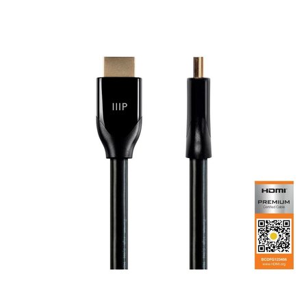 MONOPRICE High Speed HDMI Cable, Hdr, 15 ft., Black 15430