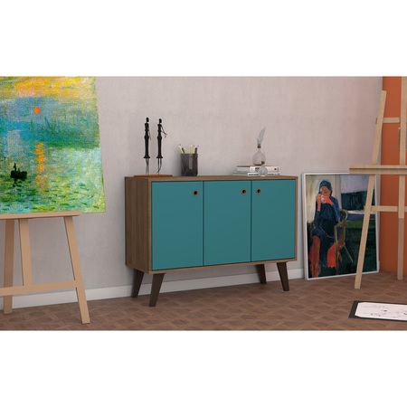 Manhattan Comfort Bromma 35.43" Sideboard 2.0 With 3 Shelv 155AMC201