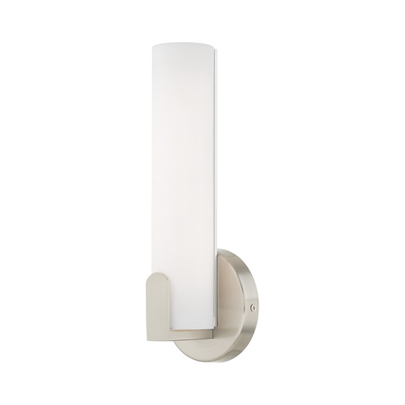 LIVEX LIGHTING Lund LED Brushed Nickel ADA Wall Sconce 16361-91