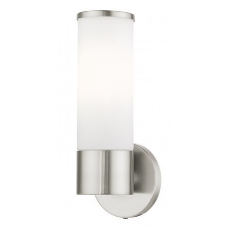 LIVEX LIGHTING Brushed Nickel ADA Vanity Sconce, 1 Light 16561-91