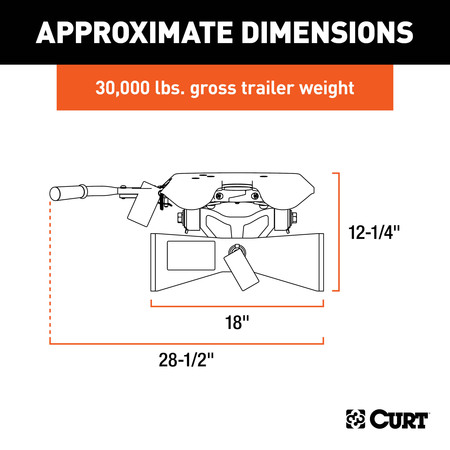 Curt A30 5th Wheel Hitch Head 16590