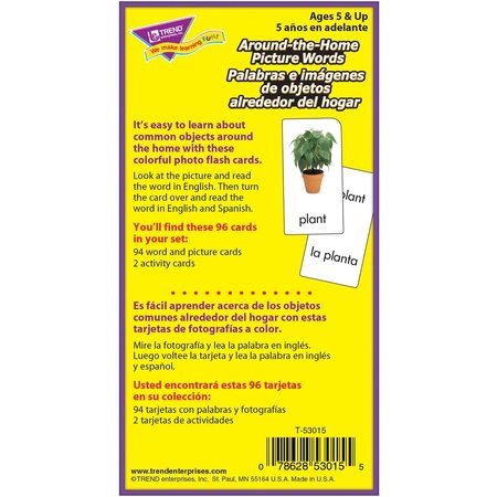 Trend Flash Cards, Home, English/Spanish T53015