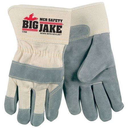 Mcr Safety Leather Palm Gloves, Cowhide, Split, 2XL, PR 1700XXL