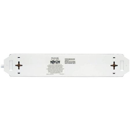 Tripp Lite Outlet Strip, 15A, 6 Outlet, 15 ft., White PS-615-HG