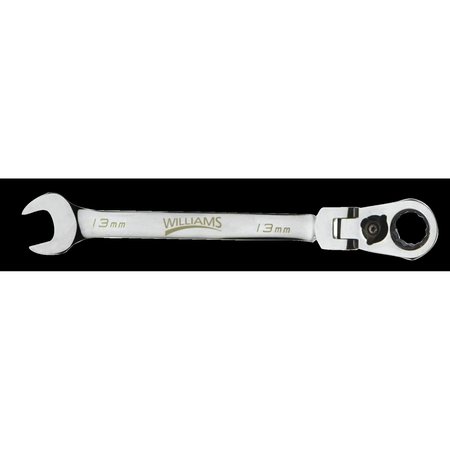 WILLIAMS Williams Ratcheting Combo Wrench, Flex-Head, 13mm 1213MRCF