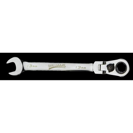 WILLIAMS Williams Ratcheting Combo Wrench, Flex-Head, 19mm 1219MRCF