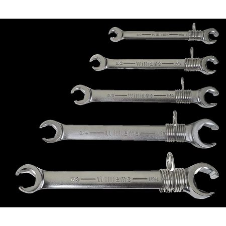 WILLIAMS Williams Flare Nut Wrench Set, SAE, 5 pcs. WS-14-TH
