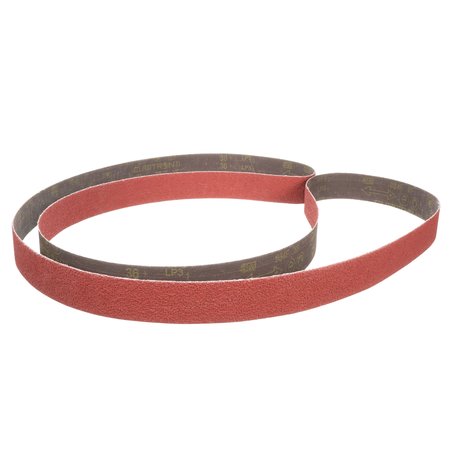 3M CUBITRON Sanding Belt, Coated, Ceramic, 36 Grit, Not Applicable, 984F, Red 7010516714