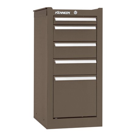 KENNEDY Tool Cabinet, 5 Drawer, Brown, 14 in W 185XB