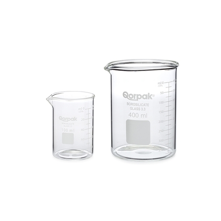 QORPAK Qorpak 10 mL Low Form Beaker, Whi, PK 12 278405