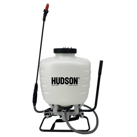 HUDSON 4 Gallon Piston Backpack Sprayer, 4 gal, Polyethylene Tank, 15 In Hose Length 19004