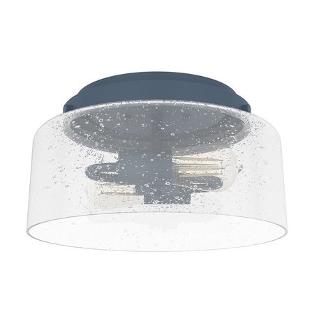 HUNTER Flush Mount Light, Indigo Blue, 120 V, U 19163