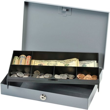 Mmf Industries Cash Box, Gray, 11-1/4x7-1/2x2 221618001