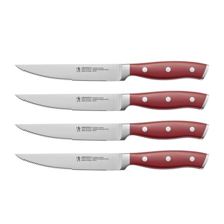 Zwilling J.A. Henckels Forged Accent 4-pc Steak Knife Set, Red 19547-004