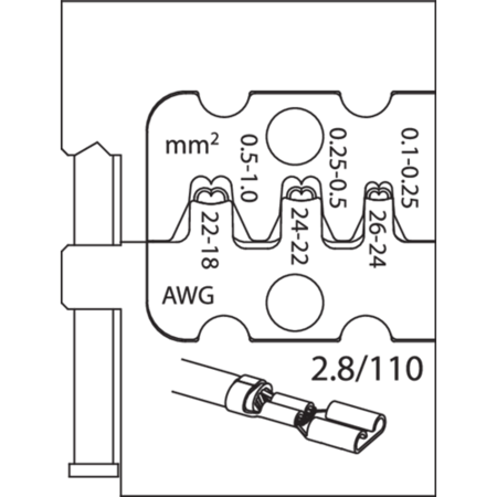 GEDORE Module Inert, Flat Plugs, 2.8 8140-09