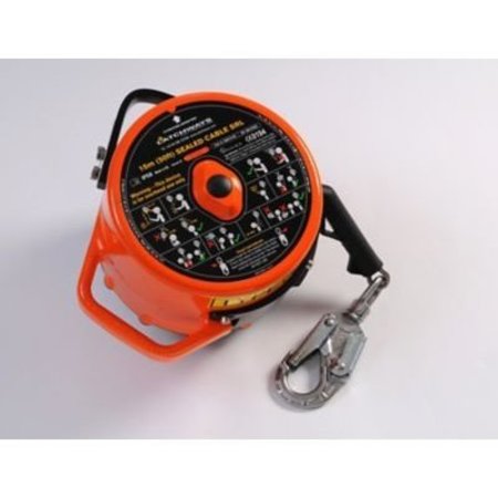 MSA SAFETY Self-Retracting Lifeline, 310 lb Weight Capacity, Gray 62816-00US