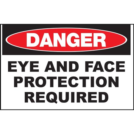 ZING Sign, Danger Eye and Face, 7x10, Aluminum 1998A