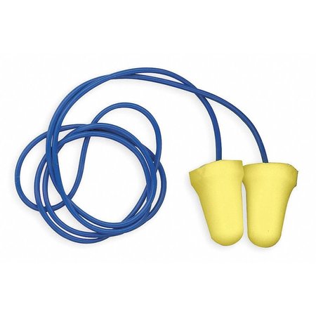 3M E-A-R E-Z-Fit Disposable Corded Ear Plugs, Bell Shape, NRR 28 dB, Yellow, S, 200 Pairs 312-1222