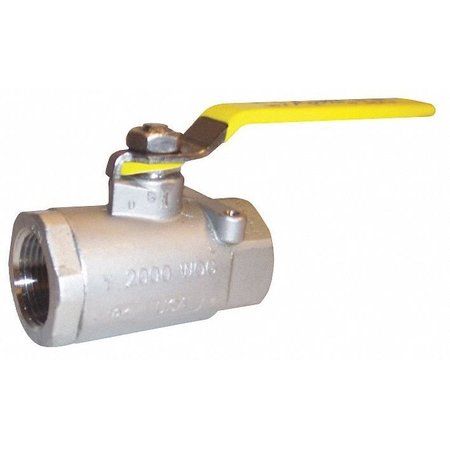 APOLLO VALVES 1/2 in Ball Valve, Stainless Steel, FNPT, Inline 7610327A