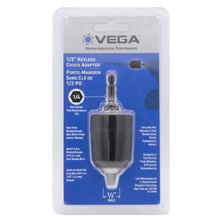 Vega Keyless Chuck Adapter, 1/2 in 1KCA1