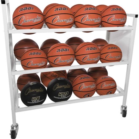 Champion Sports Double Wide BasketBall Cart, 24 ball capacity 24BC