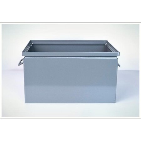 Stackbin Hang & Stack Storage Bin, 4 in; 5 in W, 6-1/2 in; 9-1/4 in L, Gray 1-4SX