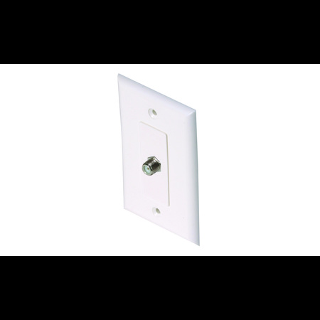 STEREN TV Wall Plate 1-F81 Economy Decorator Wh 200-265WH