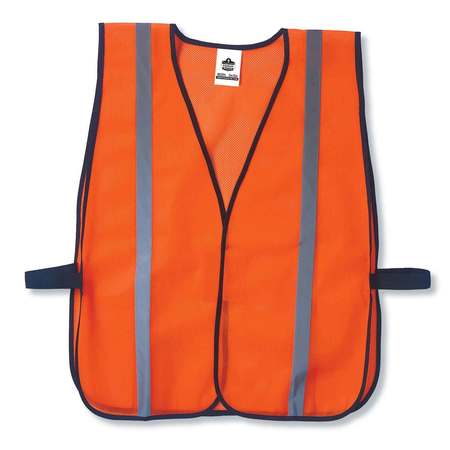 ERGODYNE Orange Non-Certified Standard Vest 8020HL