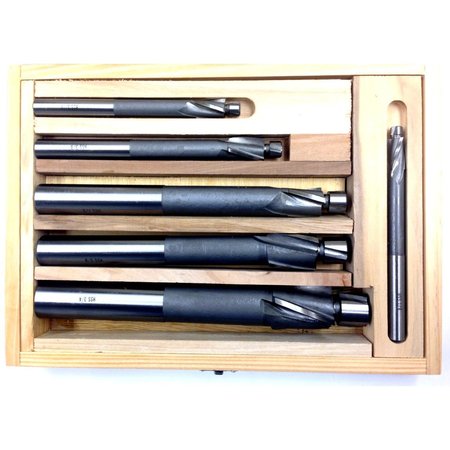 HHIP 6 Piece High Speed Steel 3 Flute Solid  Pilot Counterbore Set 2007-0003