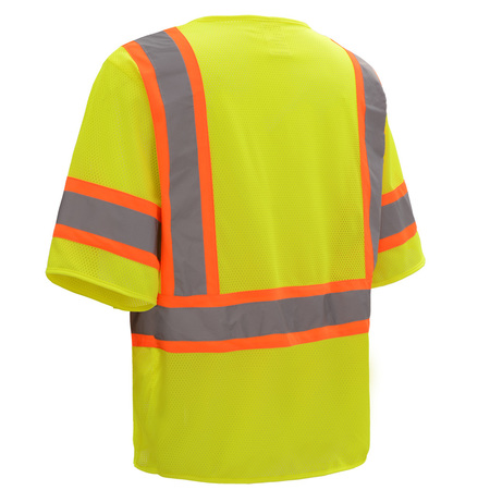 Gss Safety Class 2 Lady Short Sleeve T-Shirt, Lime 5125-5XL