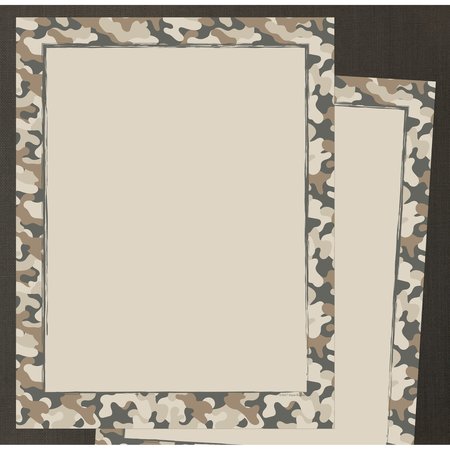 Great Papers Stationery Letterhead, Camo, 8.5x11", PK80 2017041