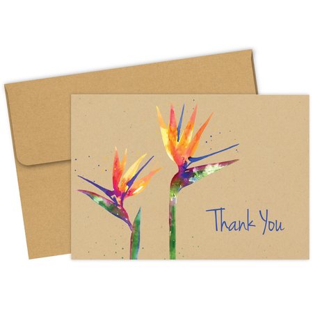 GREAT PAPERS Thank You Card W/Envelope, Paradise, PK50 2020034