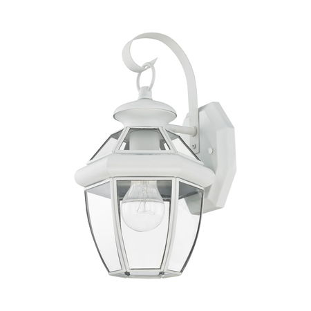 Livex Lighting Monterey 1 Light White Outdoor Wall Lantern 2051-03