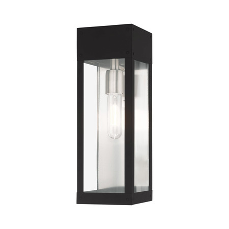 LIVEX LIGHTING Barrett 1 Light Black Outdoor Wall Lante 20873-04