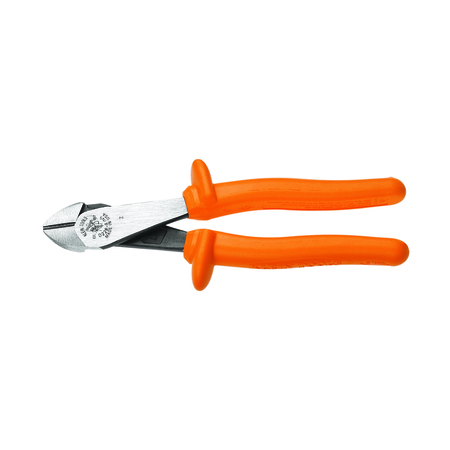 Klein Tools 8 1/4 in High Leverage Diagonal Cutting Plier Standard Cut Oval Nose Insulated D2000-28-INS