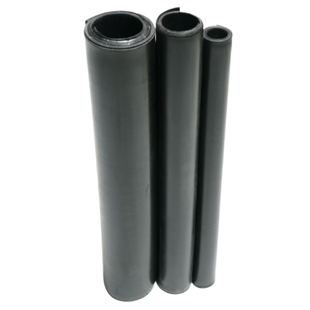 Rubber-Cal Neoprene Sheet - 40A- Smooth Finish - No Backing - 0.375" Thick x 36" Width x 12" Length - Black 30-004-375