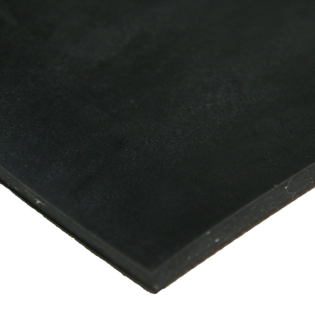 RUBBER-CAL Cloth Inserted Rubber Sheet - 1/4" Thick - 36" Width x 36" Length - Black 20-107