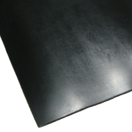 Rubber-Cal Cloth Inserted Rubber Sheet - 1/4" Thick - 3ft Width x 14ft Length - Black 20-107