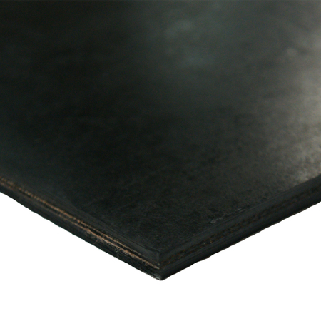 RUBBER-CAL Heavy Black Conveyor Belt - Rubber Sheet - .30(2Ply) Thick x 8" Width x 48" Length - Black 20-138-0375