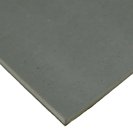 RUBBER-CAL Gray Sheet Rubber - 1/4" Thick x 36" Width x 36" Length - Gray 20-156